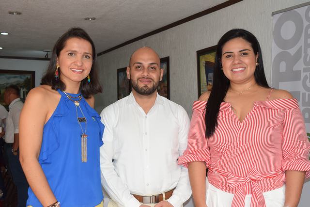 Diana Marcela Molina; secretaria de Cultura y Turismo Departamental, Alejandro Vargas; Coordinador de la Unidad Sectorial de Normalización de Guías del Turismo,  Yamileth Rincón, secretaria de las TIC.